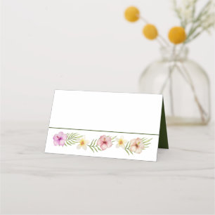 Carte De Placement Mariage de fleurs hawaïennes tropicales