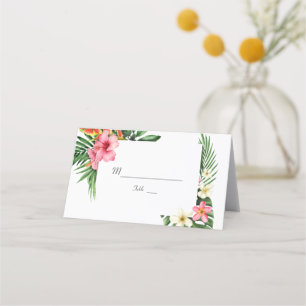Carte De Placement Mariage de fleurs tropicales luxuriantes