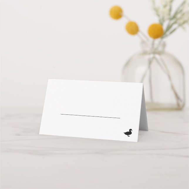 Carte De Placement Mariage de l'option de repas de canard (Devant)