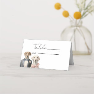 Carte De Placement Mariage de mariée et de chambre de chien
