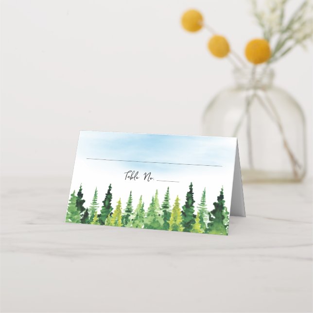 Carte De Placement Mariage de montagne rustique (Devant)