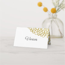 Mariage de Motif pétale dessiné à la main d'or