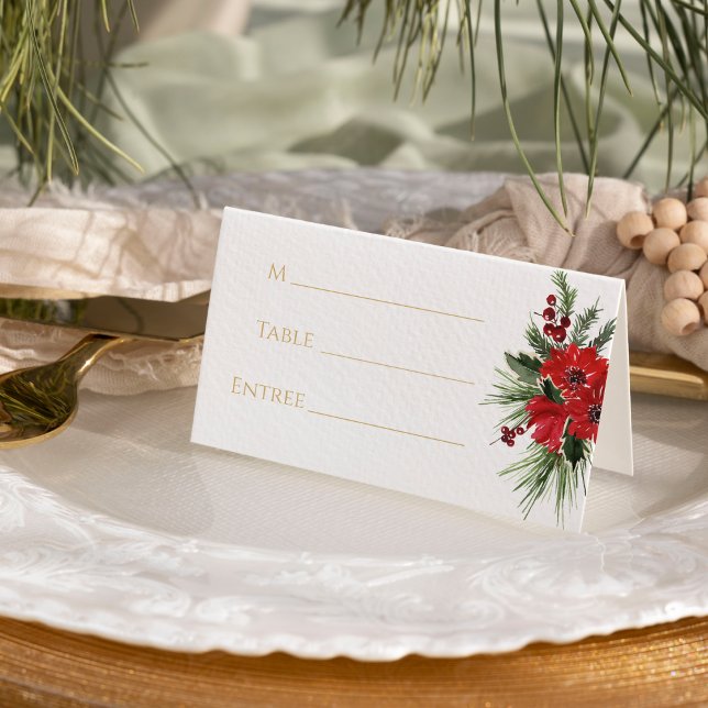 Carte De Placement Mariage de Noël classique simple (Créateur téléchargé)