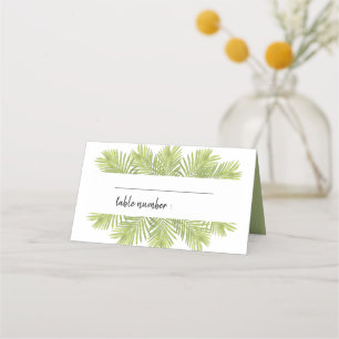 Carte De Placement Mariage de palmiers tropicaux