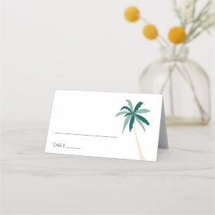Carte De Placement Mariage de palmiers tropicaux moderne