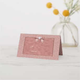 Carte De Placement Mariage de Parties scintillant rose Gold et élégan