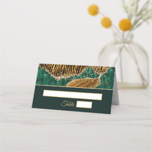 Carte De Placement Mariage de Parties scintillant verte Jungle Safari