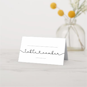 Carte De Placement Mariage de police de coeur de connexion mignonne