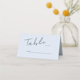 Carte De Placement Mariage de police mixte bleu Dusty