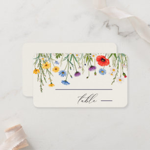 Carte De Placement Mariage de prairie sauvage de printemps
