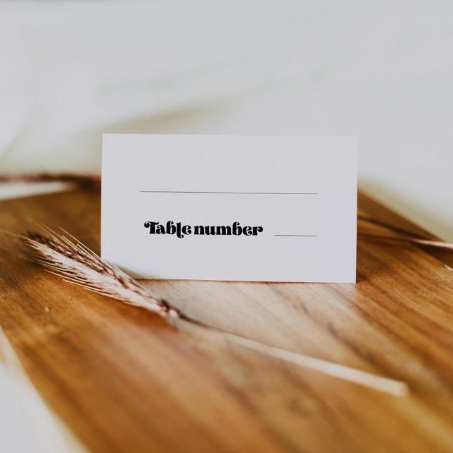 Carte De Placement mariage de script rétro vintage (Créateur téléchargé)