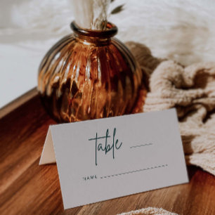 Carte De Placement Mariage de script simple Place Card Table Escort H