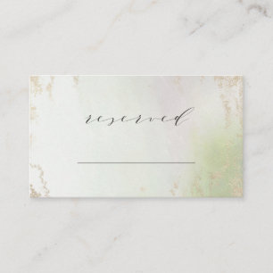 Carte De Placement Mariage de siège Ombre Spring Green Gold réservé