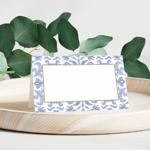 Carte De Placement Mariage de style Dusty Blue et White Vintage