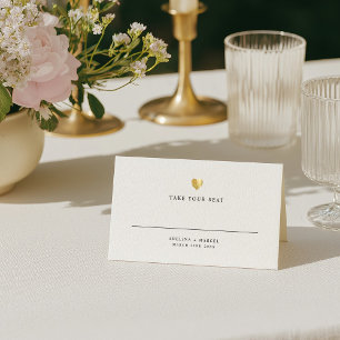 Carte De Placement Mariage de table Elegant Or moderne Carte Place