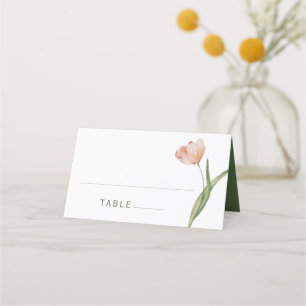 Carte De Placement Mariage de tulipe d'aquarelle moderne