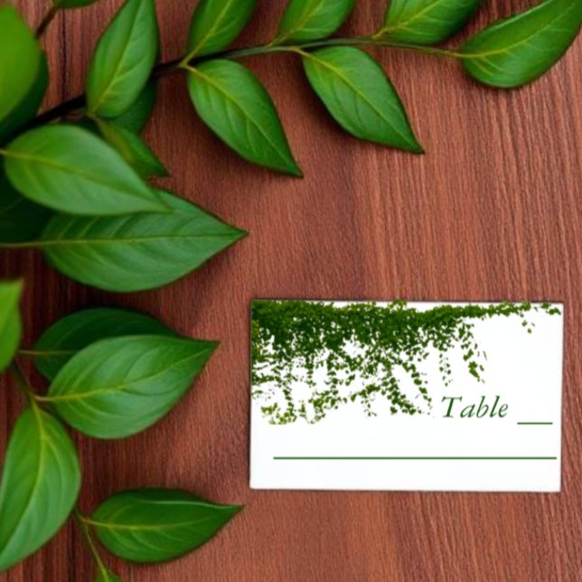 Carte De Placement Mariage de verdure de lierre suspendu (Créateur téléchargé)