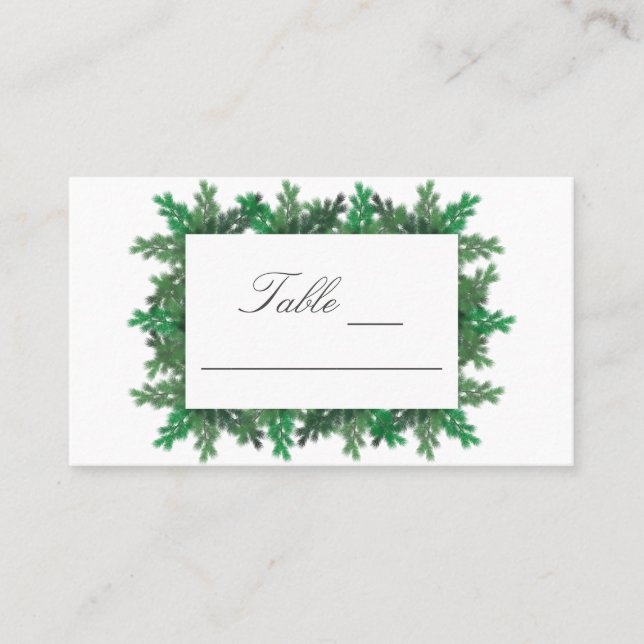 Carte De Placement Mariage des branches d'hiver (Devant)