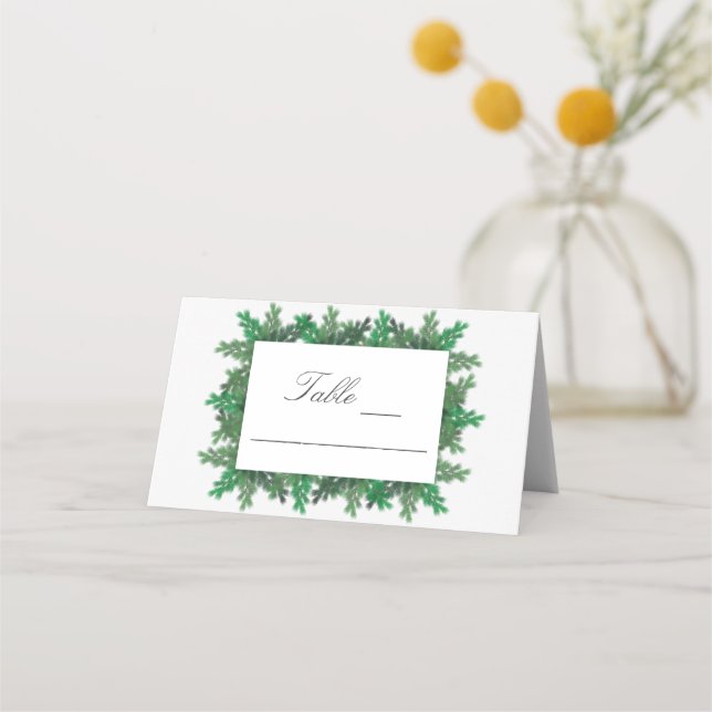 Carte De Placement Mariage des branches d'hiver (Devant)