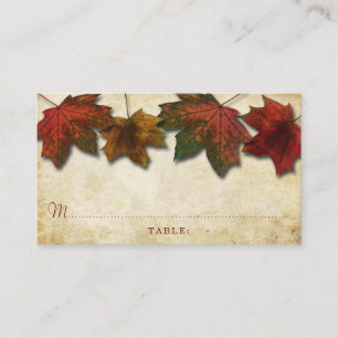 Carte De Placement Mariage des feuilles automnales