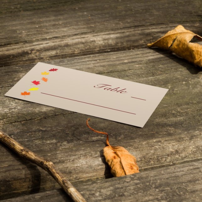 Carte De Placement Mariage des feuilles automnales (Créateur téléchargé)