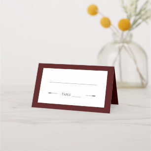 Carte De Placement Mariage des flèches minimalistes Rouge