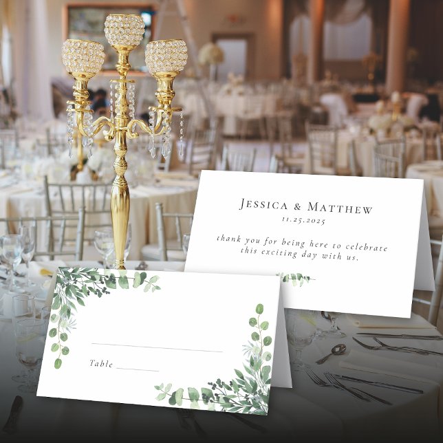 Carte De Placement Mariage d'eucalyptus (Eucalyptus Wedding Place Card)