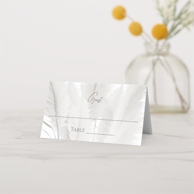 Carte De Placement Mariage d'herbe Boho Pampas (Devant)