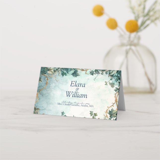 Carte De Placement mariage d'Imaginaire de grâce éternel (Dos)
