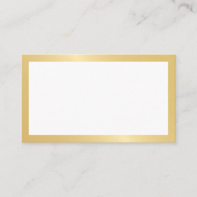 Carte De Placement Mariage d'or élégant (Devant)