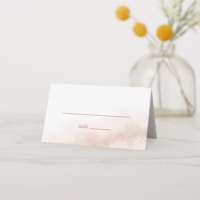 Carte De Placement Mariage d'or rose Cloud (Devant)