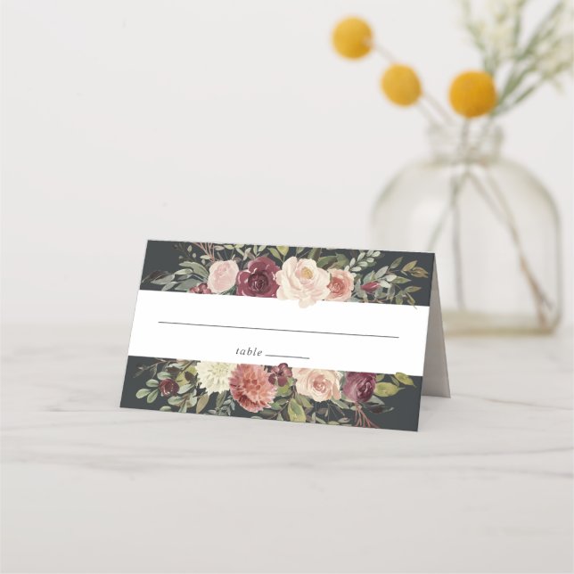 Carte De Placement Mariage du jardin au clair de lune (Devant)
