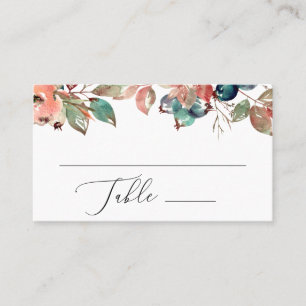 Carte De Placement Mariage élégant dans un jardin botanique Feuille