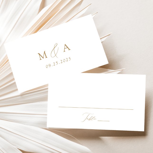 Carte De Placement Mariage élégant moderne à l'écriture dorée (Créateur téléchargé)