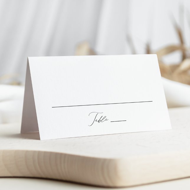 Carte De Placement Mariage élégant moderne écriture noire (Créateur téléchargé)