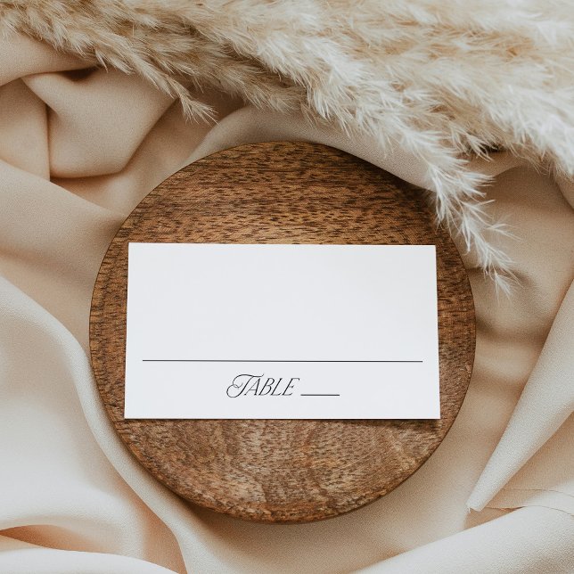Carte De Placement Mariage Élégant Typographie Noir Moderne (Créateur téléchargé)
