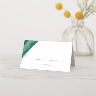Carte De Placement Mariage Emerald Green Watercolor Escort /