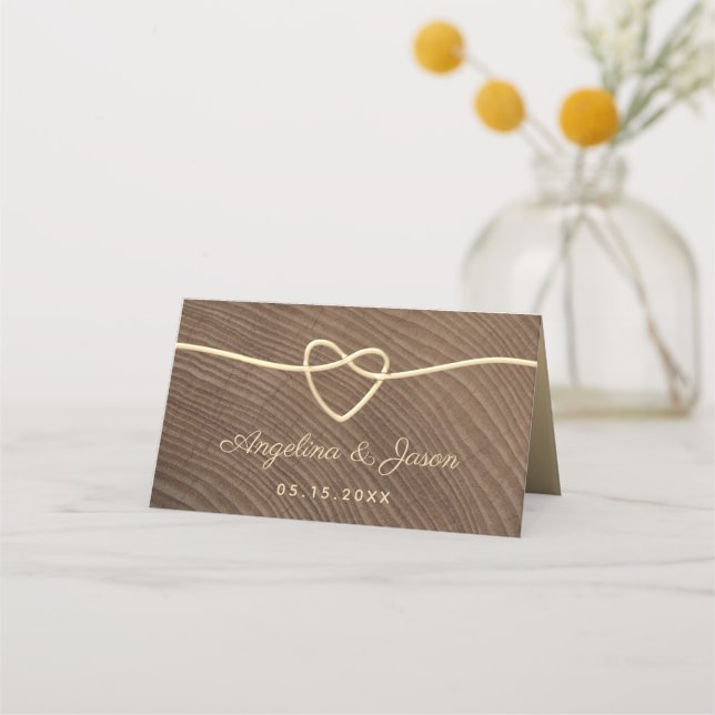 Carte De Placement Mariage en Bois (Dos)