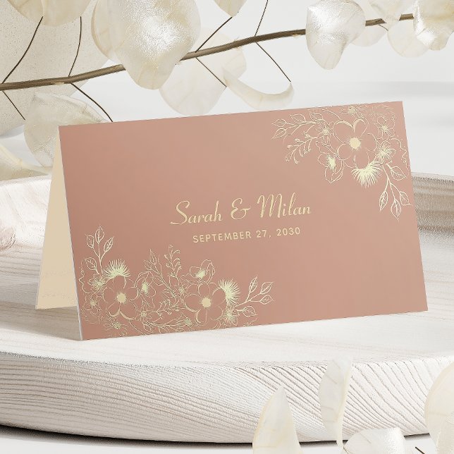 Carte De Placement Mariage en terre cuite florale (Créateur téléchargé)