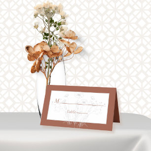 Carte De Placement Mariage en terre cuite gris blanc gris gris blanc