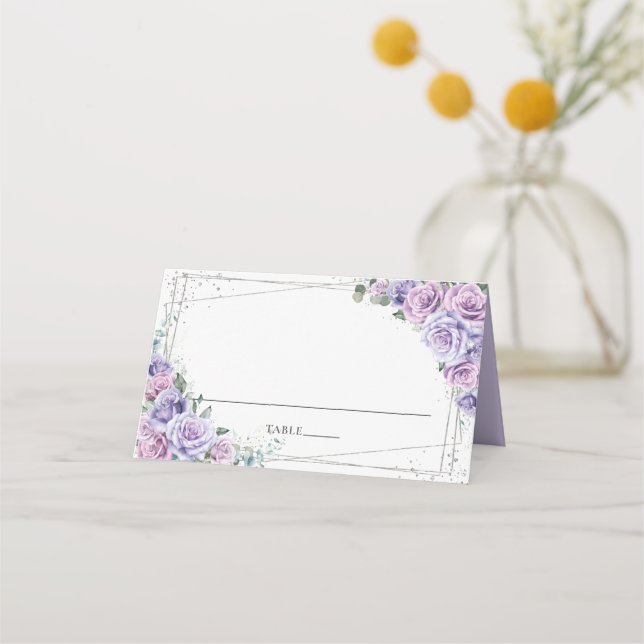Carte De Placement Mariage Fête de Fiançailles de la Mariée en Lilac  (Devant)