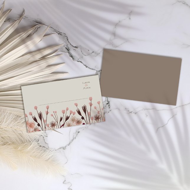 Carte De Placement Mariage Fleur sauvage Boho (Créateur téléchargé)