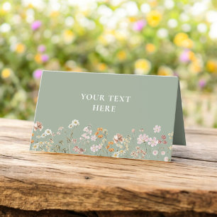 Carte De Placement Mariage Fleur sauvage Boho Chic