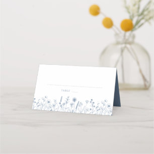 Carte De Placement Mariage Fleur sauvage de périphérique minimaliste 