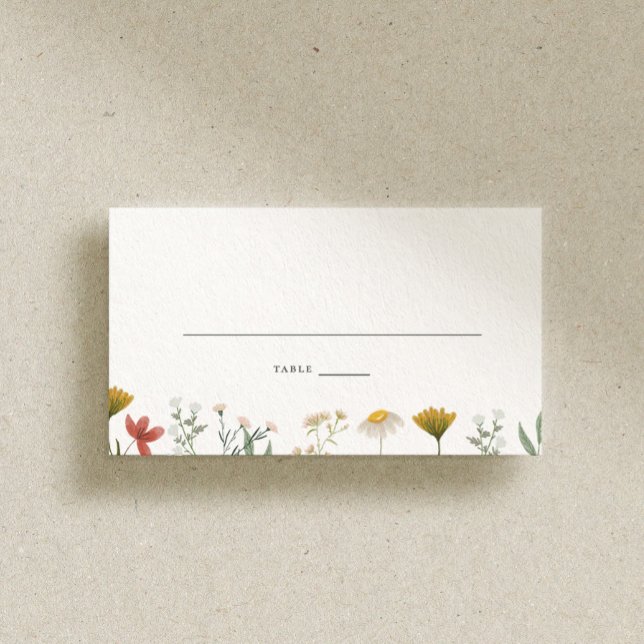 Carte De Placement Mariage Fleur sauvage Leander (Créateur téléchargé)