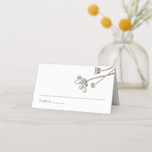 Carte De Placement Mariage Fleur sauvage minimaliste Boho