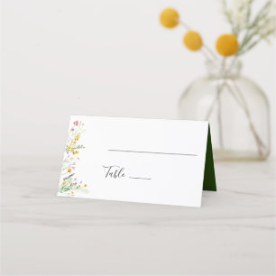 Carte De Placement Mariage fleur sauvage Place carte boho