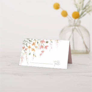 Carte De Placement Mariage Fleur sauvage Sunny Pink ID1023