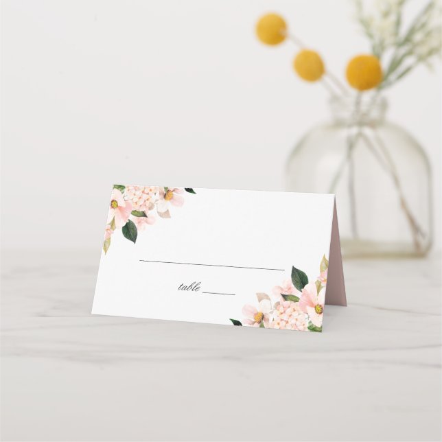 Carte De Placement Mariage floral à ressort (Devant)