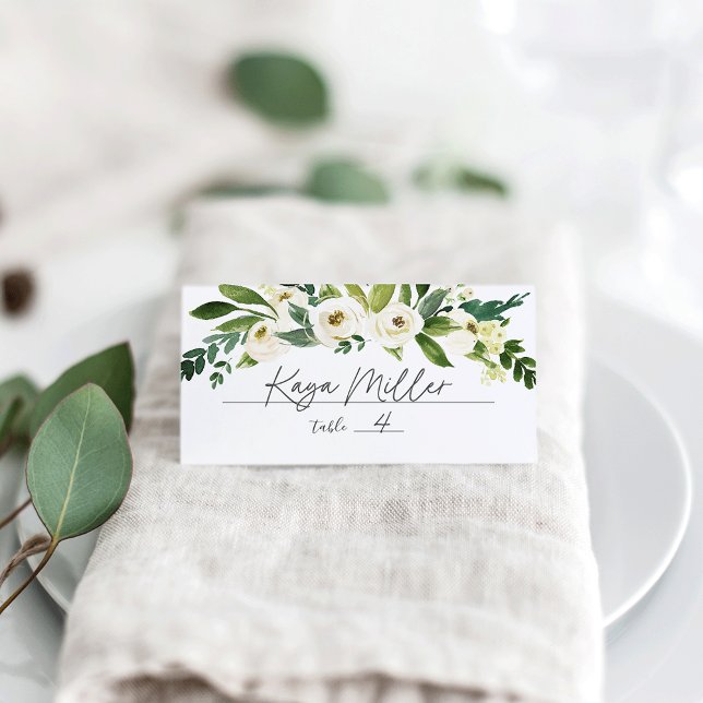 Carte De Placement Mariage floral Alabaster (Créateur téléchargé)